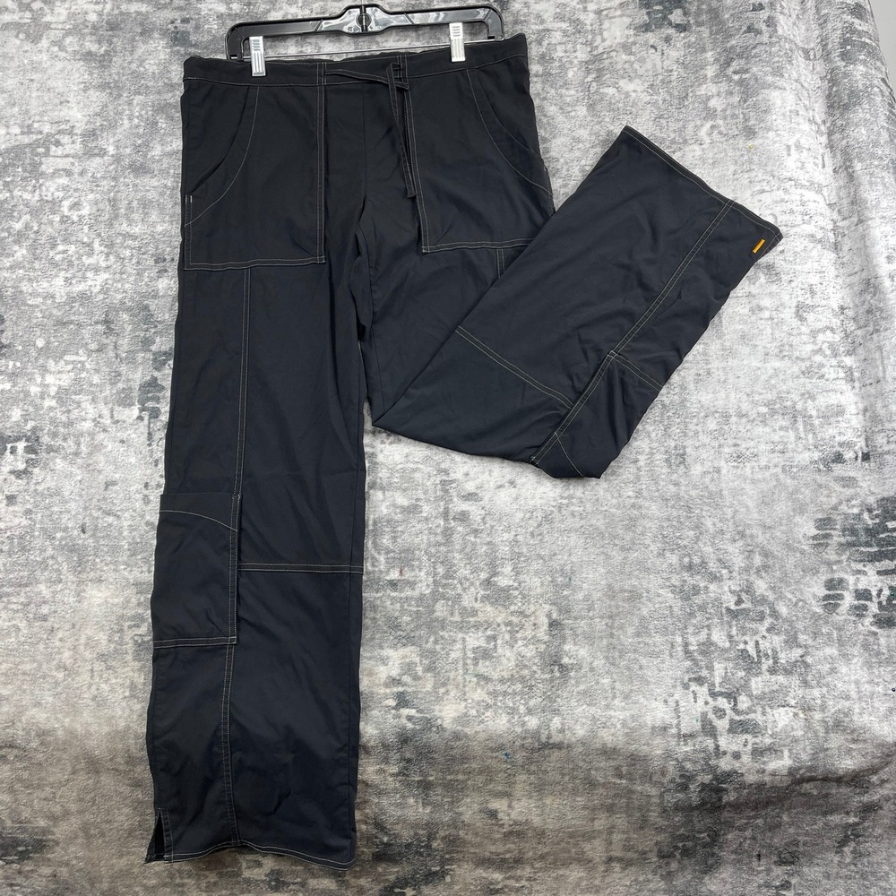 Lucy Women's Small Black Technical Hiking Cargo Pants Contrast Stitch Stretch